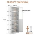 thumbnail image 5 of 72" Metal Kitchen Pantry Cabinet with Doors & Shelves, Tall Heavy-Duty Adjustable Storage Organizer, Tool-Free Assembly Freestanding Cabinet for Living Room, Bathroom, White, 5 of 9