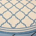 thumbnail image 3 of SAFAVIEH Beach House Richard Geometric Indoor/Outdoor Area Rug, Cream/Blue, 8' x 8' Round, 3 of 8