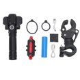 thumbnail image 1 of Luz de bicicleta negra delantera y trasera, 3 LED, súper brillante, recargable vía USB, IP65, resistente al agua, accesorio de aleación de aluminio para bicicleta, 1 of 15