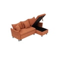 thumbnail image 4 of 80"Convertible Sectional Sofa, 3 Seat L-Shaped Couch with Storage Ottoman and Pull Out Couch,Modern Corduroy Couch Reversible Sleeper Sofa for Living Room Apartment Small Space, 4 of 7