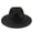 Black, variant on Fedora Hat For Women Men Church Jazz Hats Flat Brim Felt Hat