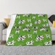thumbnail image 1 of Fotbe Cows With Calfs Green Manta de Franela con Estampado, Manta Ultrasuave para Cama, Sofá, Auto, Hipoalergénica y Antibolitas-40"x30", 1 of 6