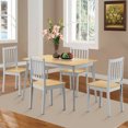 thumbnail image 3 of Gymax 5PCS Dining Table and 4 Chairs Set w/ Wooden Legs Home Kitchen Furniture, 3 of 10