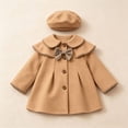 thumbnail image 5 of mgoYE Baby Coats Fall Winter Kid Baby Girl Button Jacket Clothes Baby Outwear Clothes with Beret 12-18 Months, 5 of 9