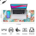 thumbnail image 5 of Long Mouse Pads for Desk,Pioneer Flower Floral Print Pattern Desk Mats on Top Of Desks, Desk Mouse Pad Extra Large with 3mm Non-Slip Base and Stitched Edge for Gaming,Office,Work,Home 31.5"x11.8", 5 of 6