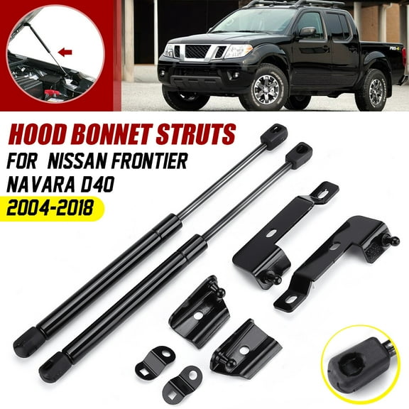 2x Front Bonnet Hood Gas Lift Support Strut For Nissan Frontier Navara D40 04-18