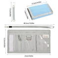 thumbnail image 3 of JIALIOU Nylon Trifold Card Wallet with ID Window Zipper Pocket for Men Women Teen Light Sky Blue, 3 of 7
