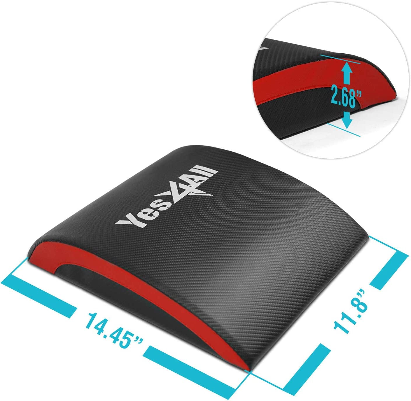 Buy Yes4All Abdominal Mat, Abdominal Wedge, Ab Exercise Mat (Red
