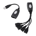 thumbnail image 2 of 4 Ports USB 2.0 To RJ45 Hub Ethernet Extension Extender  Adapter Cable Cord, 2 of 7