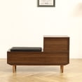 thumbnail image 5 of 47.24 Inch Shoe Storage Bench Entryway Modern Shoe Changing Cabinet With Cushion Shoe Rack For Hallway Bedroom, 5 of 9