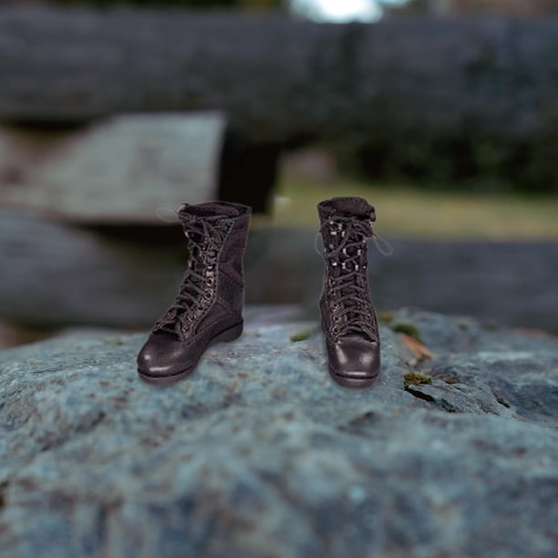 Botas de figura de acción perfke 1/6 para hombres de 12 pulgadas negro