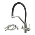 thumbnail image 1 of Purification Kitchen Faucet 3-ways Kitchen Mixer Tap with 2 Handles 2 Outlets Indoor Outdoor High Arch Faucet A with pipes, 1 of 9