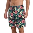 thumbnail image 2 of Pofeuu Green Tropical Leaves Prin Men's Swim Trunks Quick Dry Bathing Suit Swimming Board Shorts Mesh Lining Beach Swimwear-Medium, 2 of 6