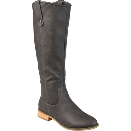 

Women s Journee Collection Taven Wide Calf Knee High Boot Grey Faux Leather 9.5 M