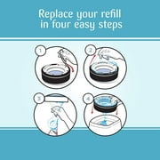 Diaper Genie Expressions Pail White, Odor-Controlling Infant Diaper Disposal System, One Pail/Refill