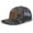 Break Up Country Camo/Chocolate, variant on Heritage Pride Mallard Duck Laser Engraved Leather Mens Trucker Hat Baseball Cap, Heather Grey/White