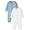 Blue & Ivory, variant on Gerber Modern Moments Baby Boys Outdoor Coverall, 2-Pack, Sizes 0M-24M