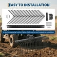 thumbnail image 1 of EDTara Râteau Durable de 60 Pouces pour Paille de Pin, Dents à Ressort en Acier, Compatible avec Attelage Récepteur de 2 Pouces, pour Tracteurs de Pelouse, VTT/UTV**, 1 of 9