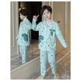 thumbnail image 4 of Conjunto de pijamas de invierno y Navidad para niños, ropa de dormir de manga larga con dibujos animados, para otoño, 4 of 4