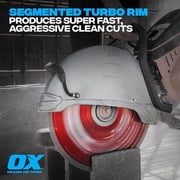 Ox Tools Pro Universal 10 Inch Turbo Rim Diamond Blade For Fast Cuts In Concrete, Metal, And Stone