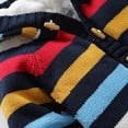 thumbnail image 5 of Paokuoon Kids Winter Sweaters 1-5 Years Toddler Boys Girls Fleece Knit Hooded Cardigan Jacket with Padded Thickening, 5 of 8