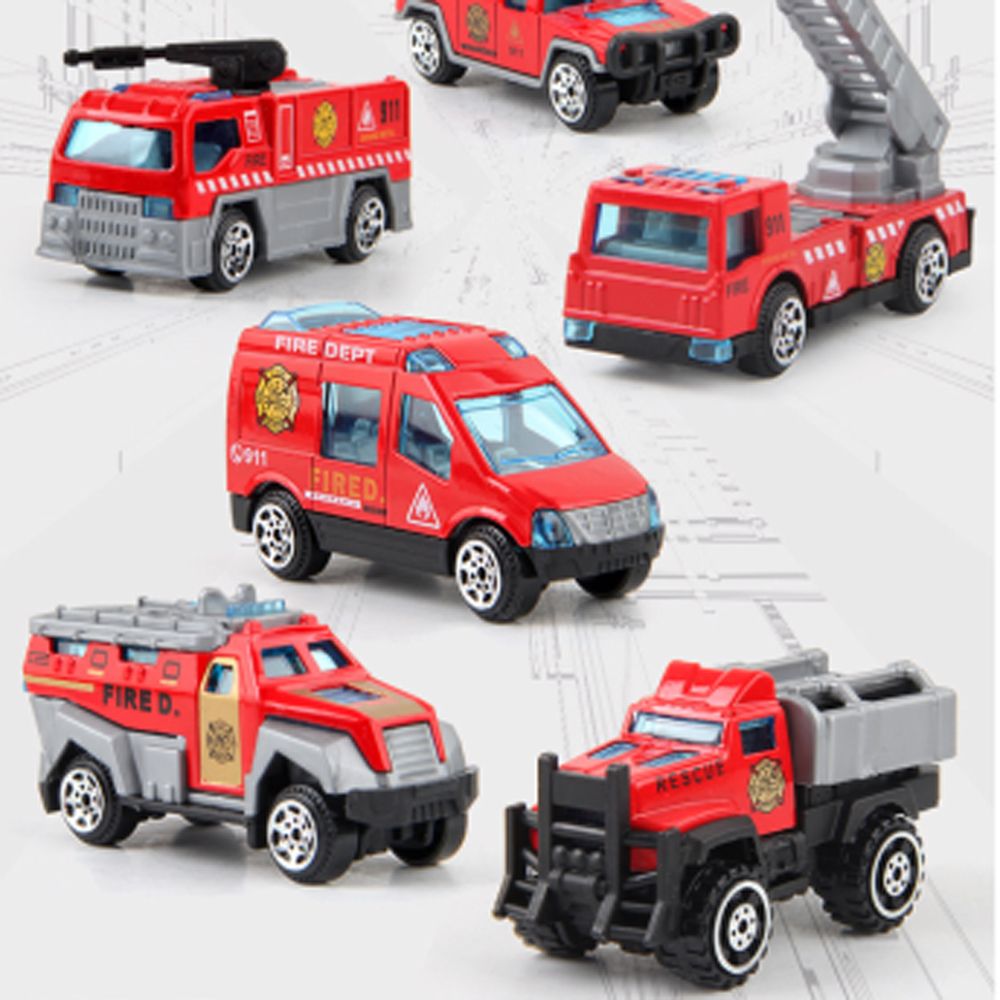 Mini Boys Gifts Accessories Big Truck Vehicle Toy Engineering Toys Vehicles Carrier Fire Fighting Truck Engineering Car Models Alloy Engineering Vehicle Toys Big Construction Trucks Set A - image 4 of 8