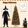 thumbnail image 3 of 7ft PRÉ-éclairé PVC Noël Halloween Crayon Arbre Noir avec 350 lumières LED, 3 of 10