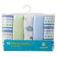 thumbnail image 6 of Spasilk Washcloth Wipes Set for Newborns and Infants, Terry Bathtime Essentials, Pack of 10, Blue Stripes, 6 of 6