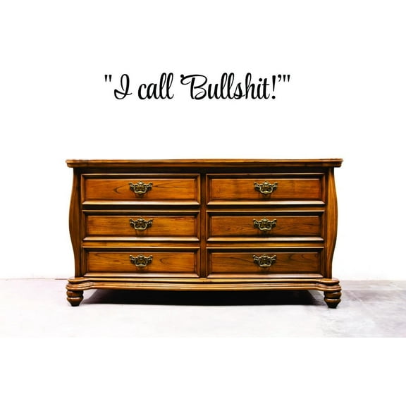 Custom Decals I Call  Quote Quotes Wall Decal Decals Sticker' ! Wall Art Size: 6 X 20 Inches Color: Black