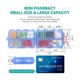 thumbnail image 5 of Paquete de 6 organizadores de pastillas de viaje, caja porta pastillas con 10 compartimentos, estuche contenedor de medicamentos, para viajes semanales/diarios, al aire libre, 5 of 5