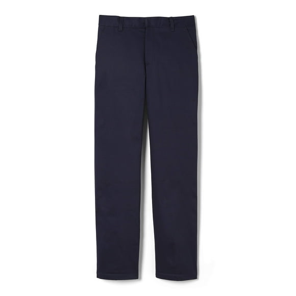 French Toast Pantalon Double Genou à devant Plat pour Petits Garçons avec Taille Ajustable, Marine, 5