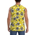 thumbnail image 4 of Lsque Honeybee Print Men's Cotton Blend Sleeveless Muscle Shirts (S-3XL)- Moisture Wicking, Odor Protection, UPF 30+,Large, 4 of 8