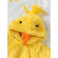 thumbnail image 5 of FEORJGP Little Girl Boy Chick Costume 0 6M 12M 18M 2T 3T Toddler Baby Fleece Short Sleeve Hooded Romper Hoodies Pants Foot Covers Kids Infant Fashion  4 Piece Clothes Set for Halloween Party, 5 of 8