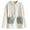 White, variant on Women's Printed Pajama Top V-Neck Button Front with Pockets Long Sleeve for Casual Home Wear Outer Wear