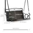thumbnail image 3 of Outsunny 2-Person Wicker Porch Swing Hanging Swing Bench with Steel Chains, 3 of 10