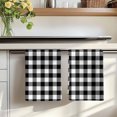 thumbnail image 7 of Black White Plaid Kitchen Towels Set of 1, Gradient Geometric Buffalo Checkered Absorbent Dish Towels for Kitchen, Microfiber Hand Towel, Quick Drying Tea Towel for Cleaning Decorative Dishcloths, 7 of 7