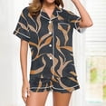 thumbnail image 2 of Levmjia Womens Pajama Set 2 Piece Cotton Short Sleeve Sleepwear Loungewear Soft Comfortable Summer Nightwear Relaxing Casual Pajamas with Pants, 2 of 6