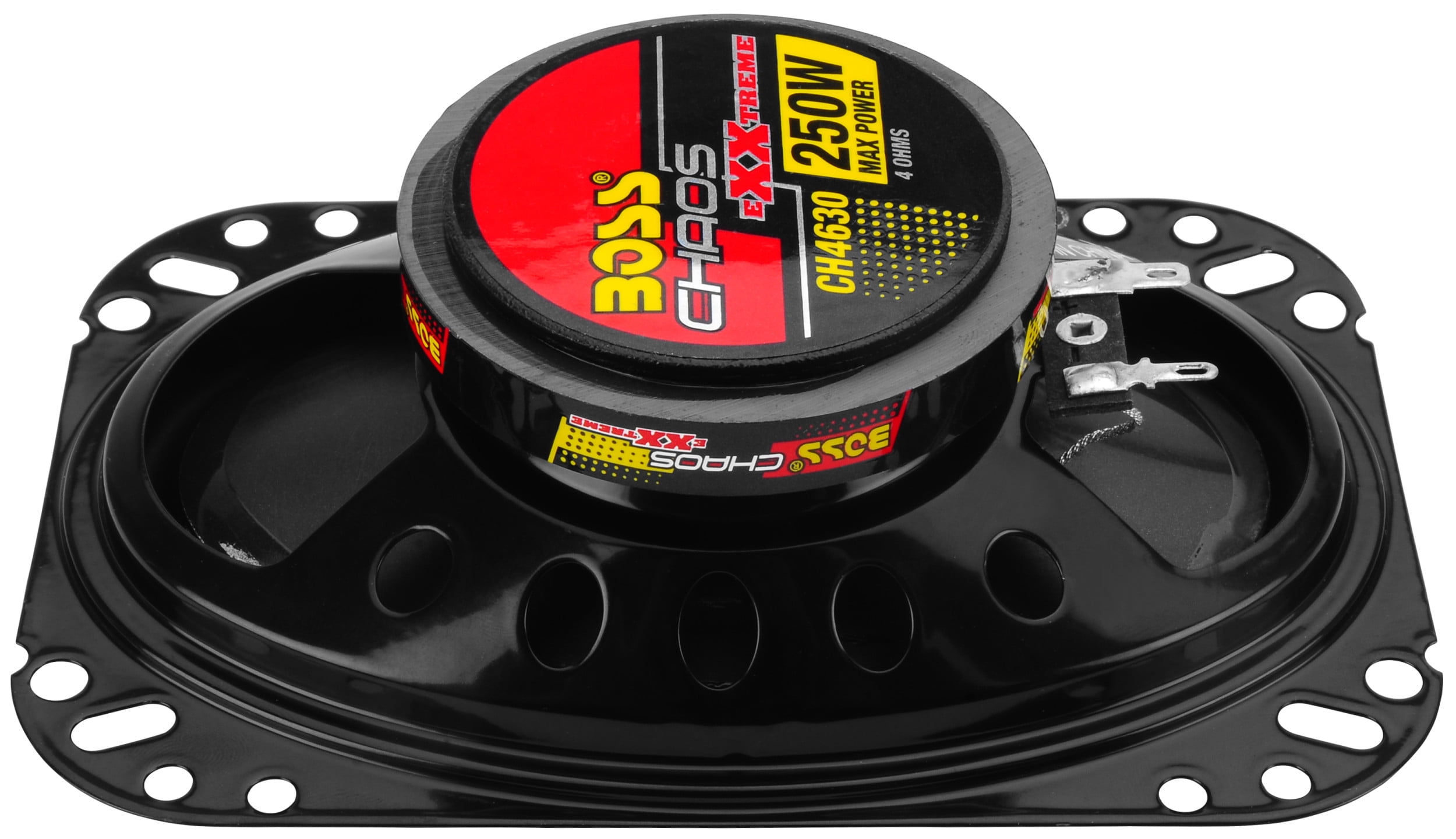 BOSS Audio Systems CH4630 Chaos Series 4 x 6 inch Car Door Speakers - 250 Watts Max (per pair), Coaxial, 3 Way, Full Range, 4 Ohms, Sold in Pairs, Bocinas Para Carro