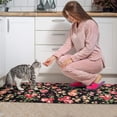 thumbnail image 3 of Pioneer Flower Floral Print Pattern Kitchen Rugs Sets Of 2,Anti Fatigue Kitchen Mat Rugs Non Slip Washable,Decorative Kitchen Floor Mats for Kitchen,Sink,Laundry,17"x30"+17"x47", 3 of 7