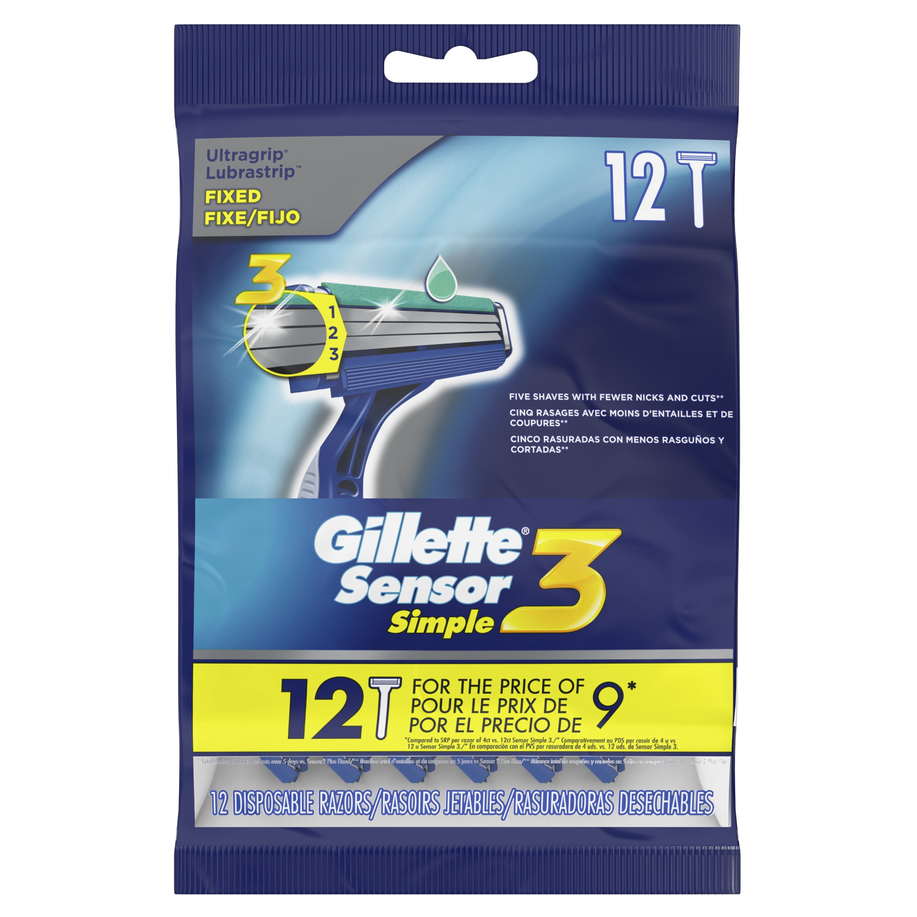 Dollar Shave Club Men's 6-Blade Razor Starter Set with 2