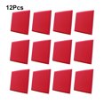 thumbnail image 3 of Wosthever Bloque absorbente de sonido KTV para dormitorio, 12 piezas, grabación de Audio para habitación de Piano, Panel de reducción de ruido Decoración del hogar Rojo, 3 of 6