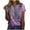 Purple, variant on Fesfesfes T Shirt Pack Women Fashion Casual Printing Shirts Short Sleeve Loose Tee Tops V Neck Blouse Blouses for Women S(US:4)