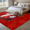 thumbnail image 4 of 5'x7' Area Rugs for Living Room Bedroom, Red Christmas Santa Claus Washable Rug Carpet Runner Indoor Outdoor, Snowflakes Winter Xmas Gifts Non Slip Floor Mats Area Rug for Kitchen, Nursery, 4 of 8