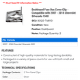 thumbnail image 2 of Dashboard Fuse Box Cover Clip - Compatible with 2007 - 2018 Chevrolet Silverado 1500 - Dorman, 2 of 2