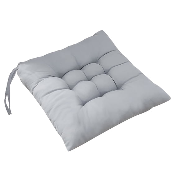 LAMIRO Chair Cushions for Dining Chairs Tufted Memory Foam Kitchen Seat Cushions Chair Pads with Ties 14.6"X 14.6" Chair Cushions for Dining Chairs Chair Pads Cushion Indoor Dining