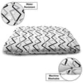 thumbnail image 3 of Black and Grey Pet Bed, Angled Stripes Line Art Design Monochromatic Ornamental Elements, Resistant Pad for Dogs and Cats Cushion with Removable Cover, 24" x 39", Black and Pale Grey, by Ambesonne, 3 of 4