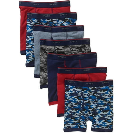 Hanes Boys' Boxer Briefs 6 + 1 Bonus Pack - Colors Vary S