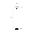 thumbnail image 4 of Elegant Designs 1 Light Torchiere Floor Lamp with Marbelized White Glass Shade, 4 of 9