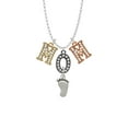 thumbnail image 2 of Delight Jewelry Silvertone Foot Multi-Colored Crystal Mom Charm Necklace, 2 of 5