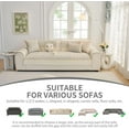 thumbnail image 5 of Modern Luxury Elegant Couch Cover, Soft Floral Leaf Chenille Sofa Cover, Non-Slip Washable Fits Various Sectional Sofa, Pet Kid-Friendly Furniture Protector,Off White-2pc 27"x35", 5 of 7